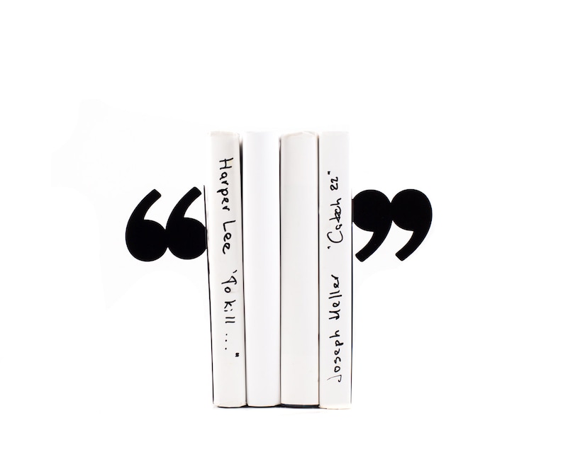 Decorative Bookends Quotation Marks // Unique Book Holders Etsy