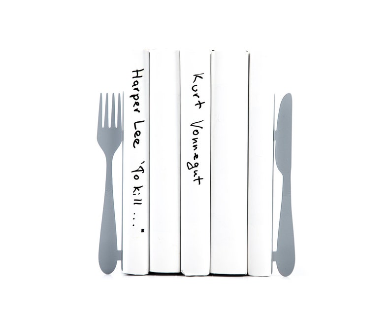 Kitchen bookends Knife and fork functional modern decor image 1