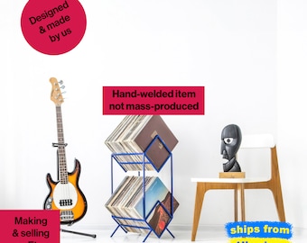 Moderne platenstandaard cadeau voor hem – vinylhouder woondecoratie
