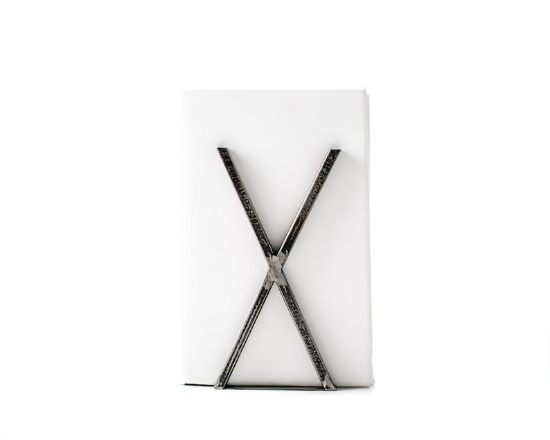 Decorative Bookend Raw X factor minimalist style image 2