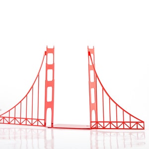 Metal Bookends, Golden Gate Bridge, Decor Gift for The San Franciscan, A San Francisco Housewarming Party image 4