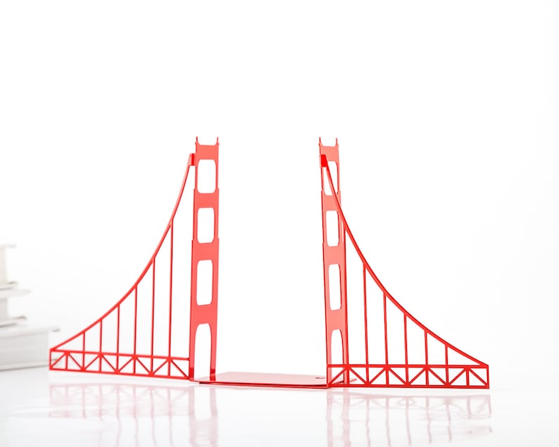 Metal Bookends, Golden Gate Bridge, Decor Gift for The San Franciscan, A San Francisco Housewarming Party image 4