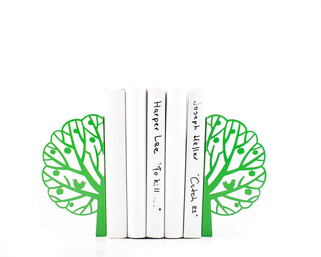 Metal Tree Bookends Green Summer Decor