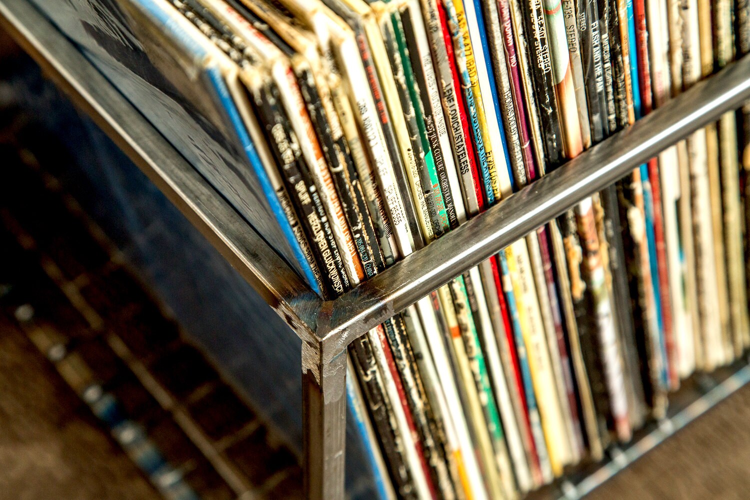 LP Storage // Album Crate // Record Box on Rotating Wheels // Etsy