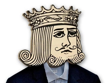 Coat Hook | hanger | Mask | You are my King | Playing Cards Decor |