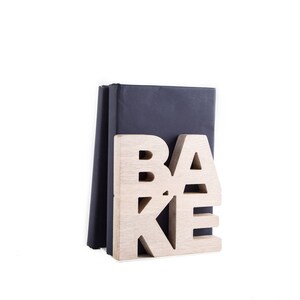 Wooden Kitchen Bookends | BAKE | Modern Functional Kitchen Shelf Organizer | Decor