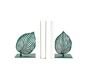 Metal Bookends Green Leaves by Atelier Article // FREE  SHIPPING