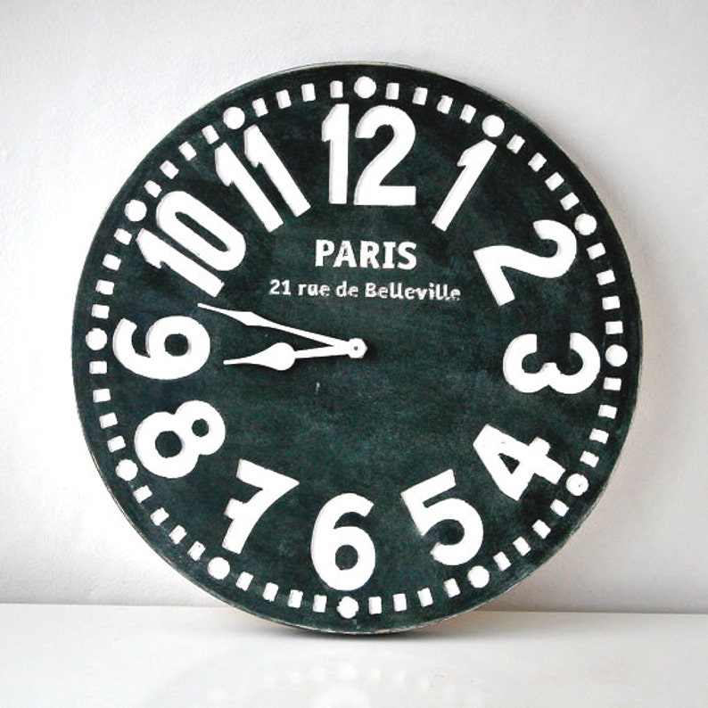 Wooden Handmade Wall Clock paris Cottage Style // Perfect Etsy