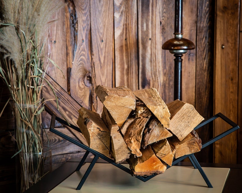 Compact Log Holder // Firewood Stand for Indoors or Outdoors Etsy