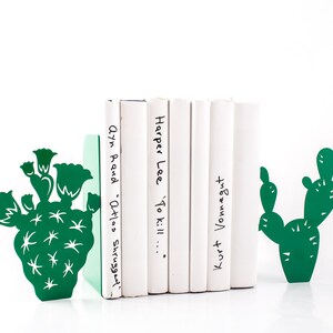 Cactus bookends - perfect idea for a cacti shelf to keep your succulent related literature in order. Perfect gift for cactus loving book readers. Great idea for a Cactus party favor. Designed and made in Ukraine by Atelier Article.