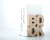 Wooden bookend Book One functional shelf decor