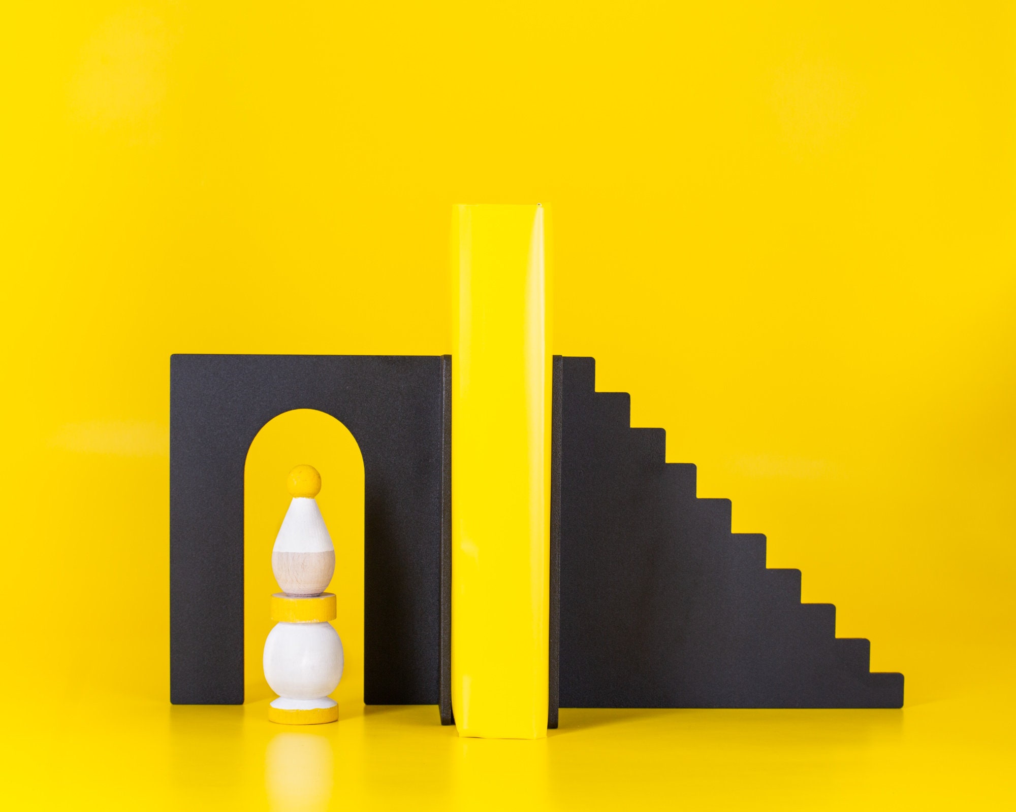 Unique Modern Bookends - Arch & Stair Geometry