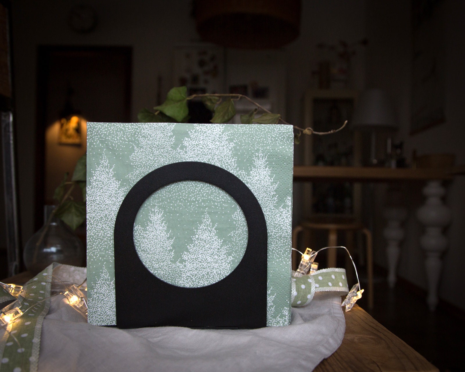 Modern Metal Napkin Holder: "Hole in the Wall" Design