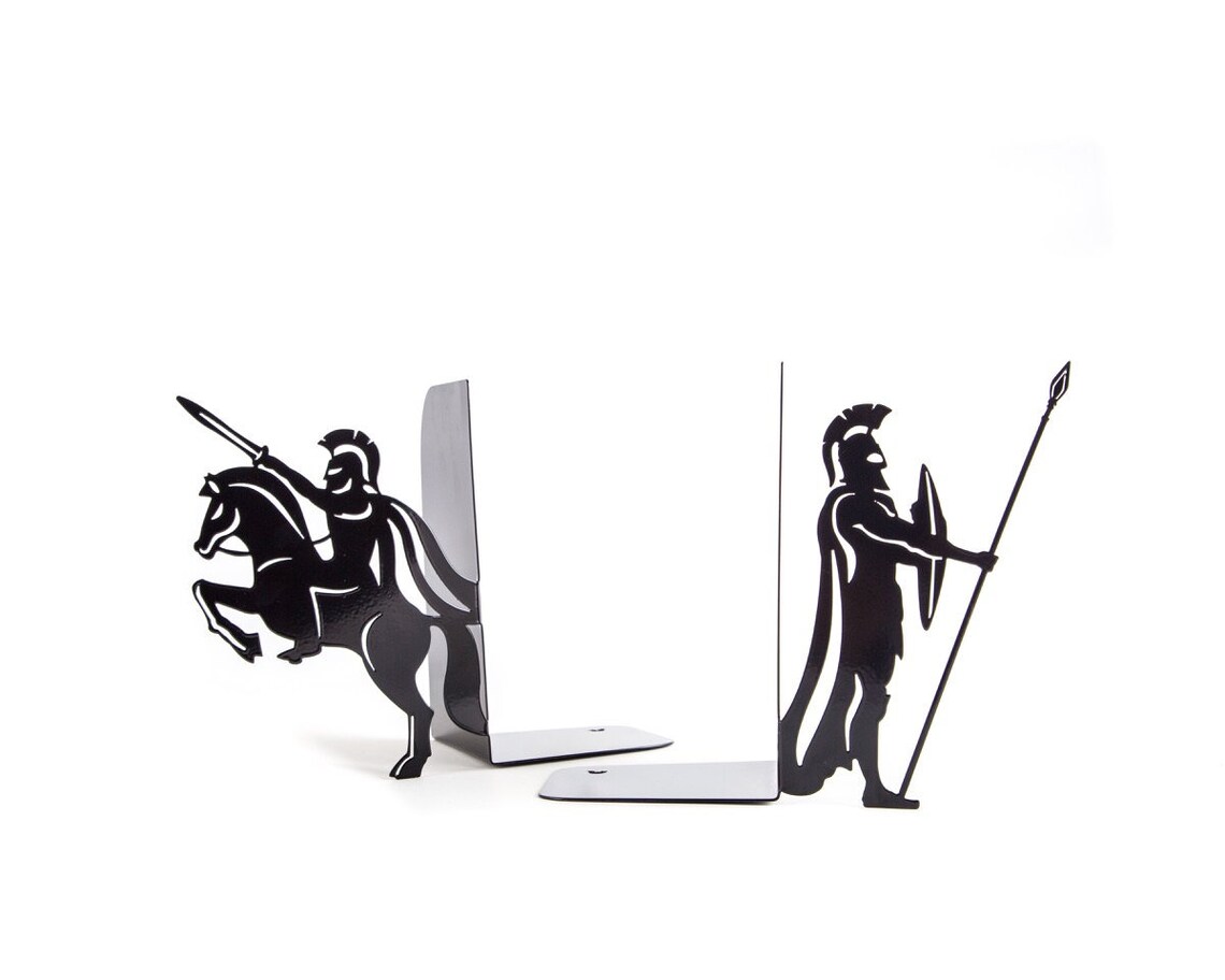 Metal Bookends Spartans Ancient History Inspired Bookends Etsy