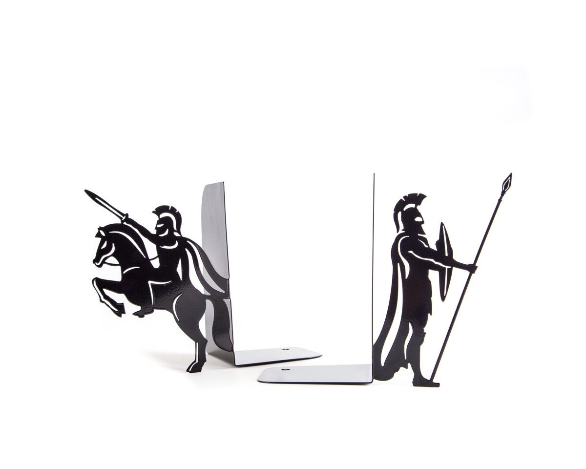 Metal Bookends Spartans Ancient History Inspired Bookends Etsy