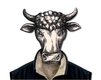 Unique hook - hanger - mask - Bull -  a decorative article for your creative home or office