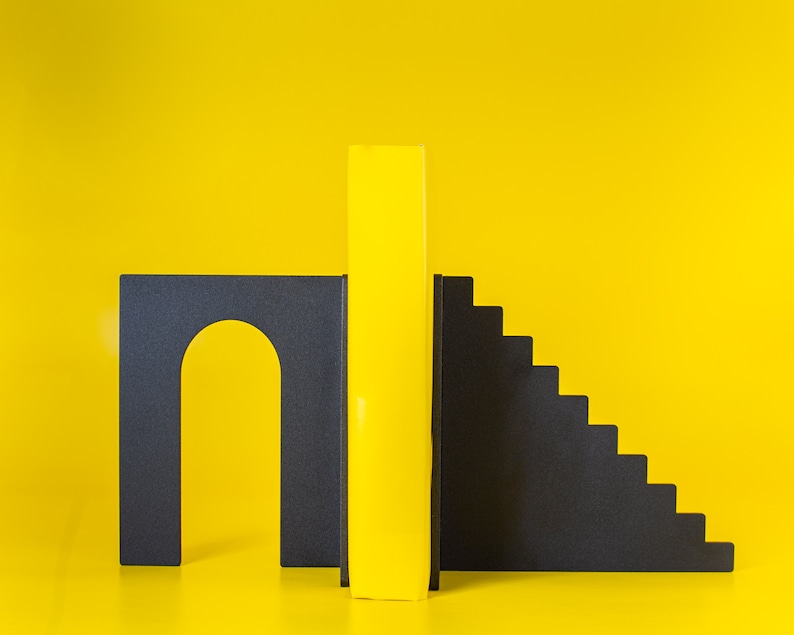 Heavy Metal Bookends Basic Shapes Etsy