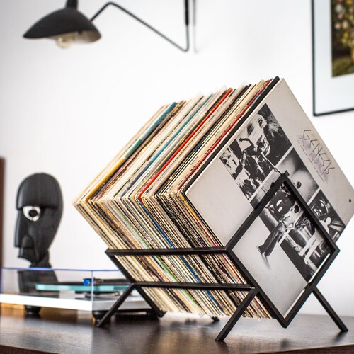 LP storage // Records stand // Display for vinyls // Listen now stack // LP Album stand Black edition // Free shipping