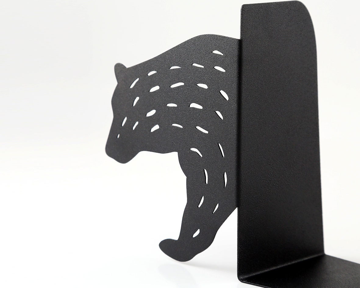 Metal Bookends Bear // Unique Book Holders for Modern Home Etsy UK