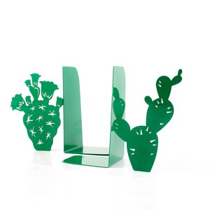 Cactus bookends - perfect idea for a cacti shelf to keep your succulent related literature in order. Perfect gift for cactus loving book readers. Great idea for a Cactus party favor. Designed and made in Ukraine by Atelier Article.