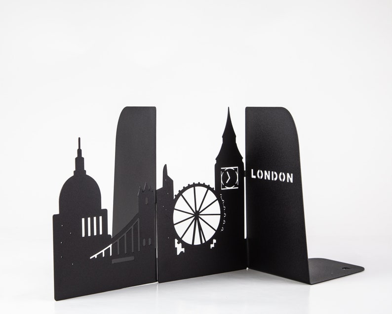 Metal Bookends London / UK Loving Reader // City Scape // Etsy