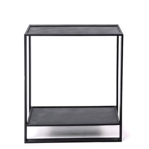 Black Metal Minimalist Style End Table for Sofa, Simple Modern Console, Clean Shape Side Coffee Hallway Table, Radiator Cover image 3