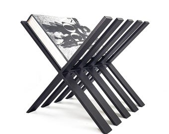 Modern minimalistisch tijdschriftenrek | Koffietafel boekenstandaard | Plank | Elegante vinylplatenhouder