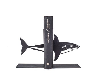 Metal Bookends Shark