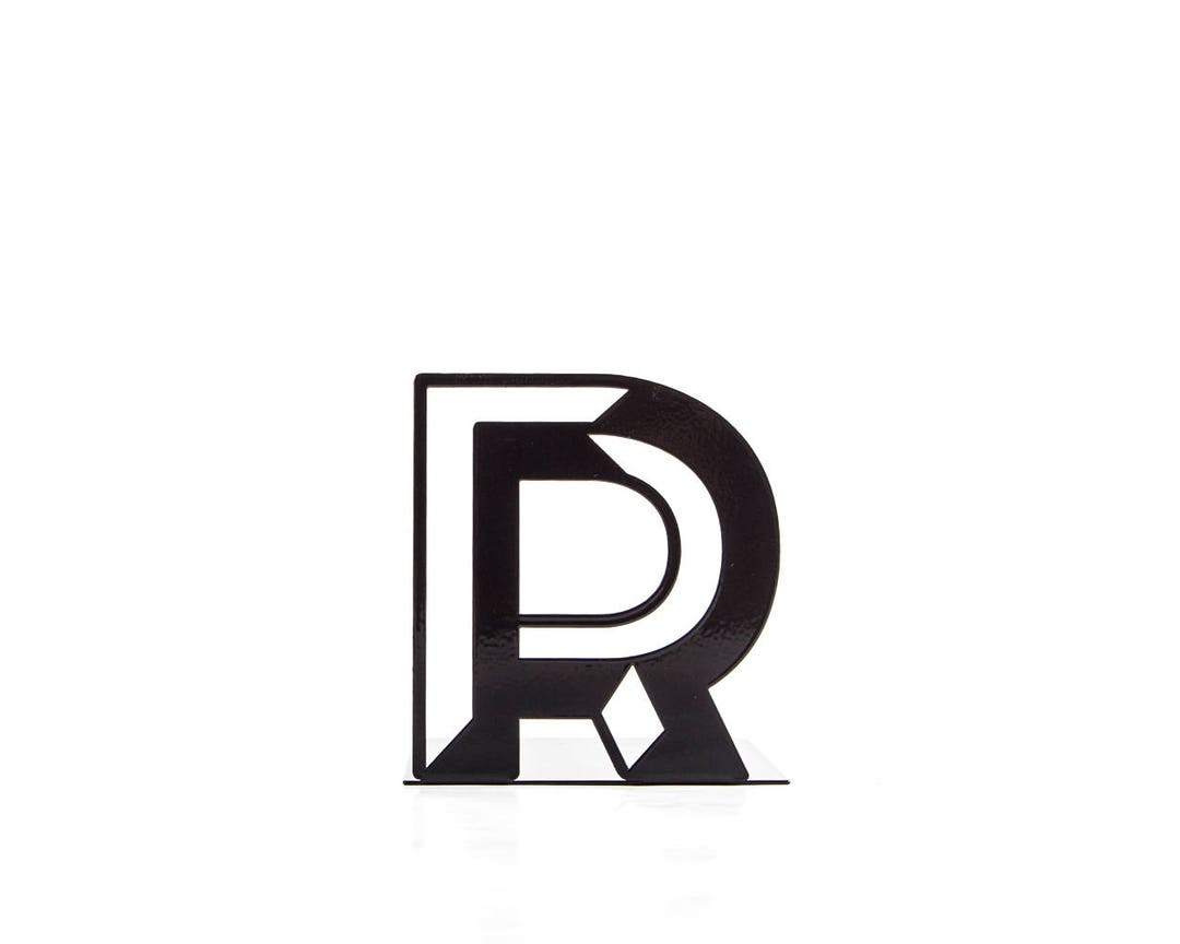Metal Alphabet Bookend: Letter R, Modern Book Decor - Etsy