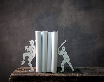 Sujetalibros de béisbol de metal: Regalo de decoración deportiva