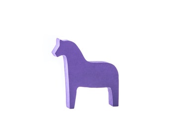 Scandinavian Dala horse wooden toy decor for Christmas scandi style // Dark purple // Housewarming gift // Christmas gift  // FREE SHIPPING