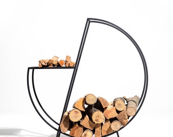 Premium Quality Hand Welded Log Holder, Minimalist Firewood Storage for Stylish Home,
