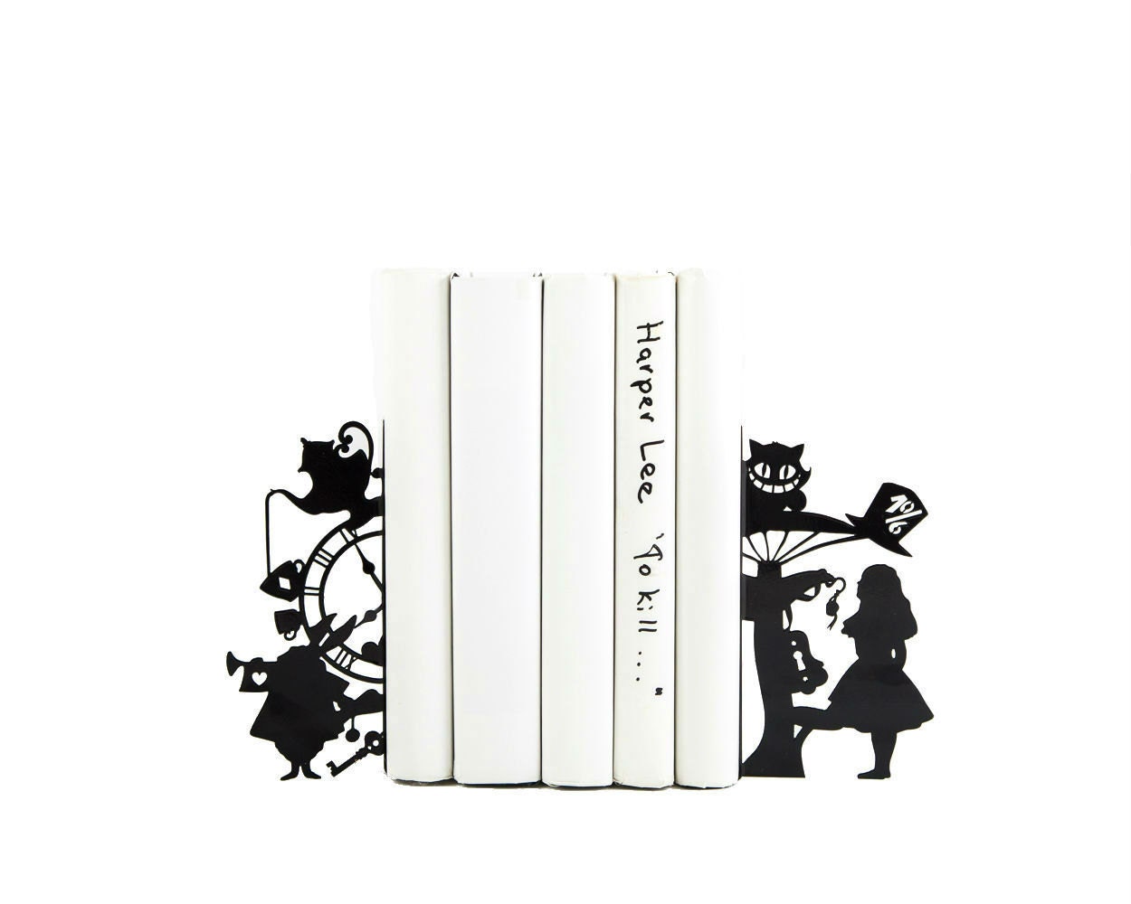 Bookends Alice in Wonderland // Lewis Carroll // Kid's Room Decor…