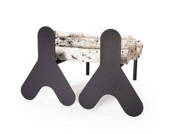 Modern Andirons, Minimalist Scandi Style Fire Dogs for Your Fireplace.