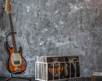 Vinylskivlåda på hjul: Handsvetsad LP-albumförvaring