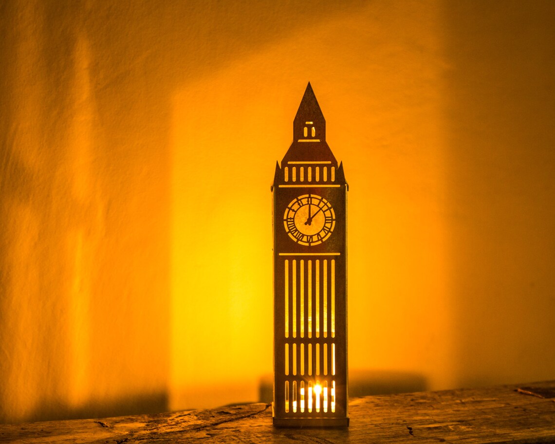 Tin Lantern Candle Holder Big Ben. FREE SHIPPING Charming Etsy