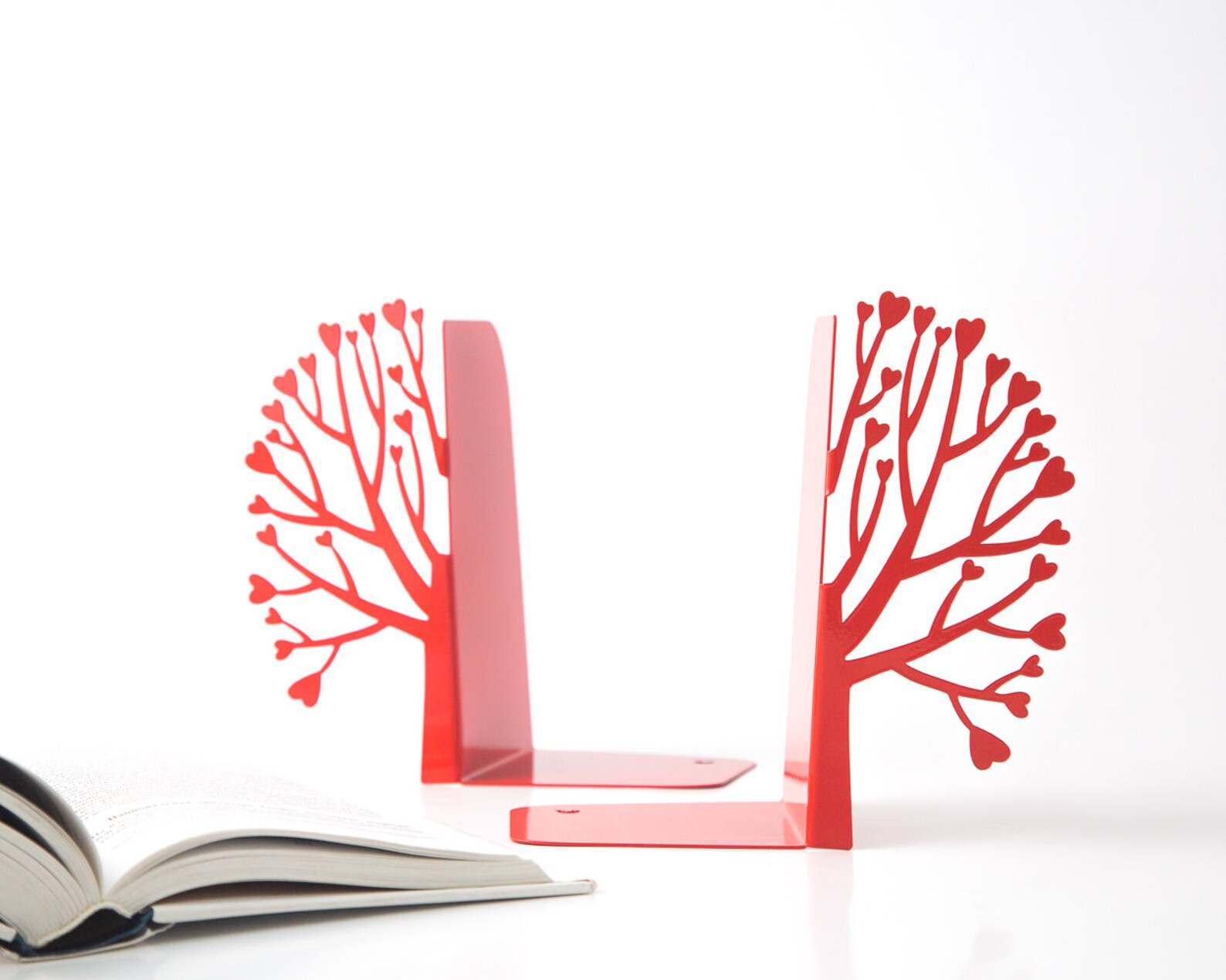 Metal Bookends // Love and Books // Modern Home Functional Etsy