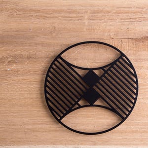 Bauhaus-Inspired Metal Trivet: Geometric Circle Design