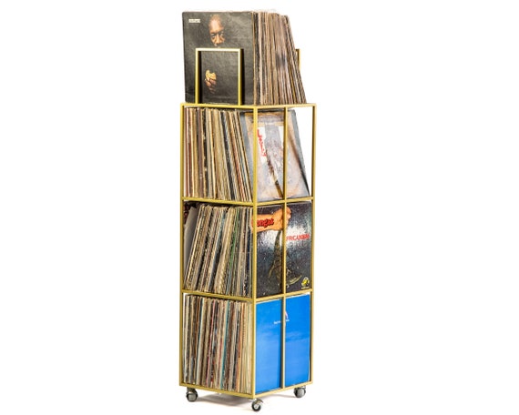 Vinyl Record Stand - Black Metal Vinyl Storage Rack Comoros