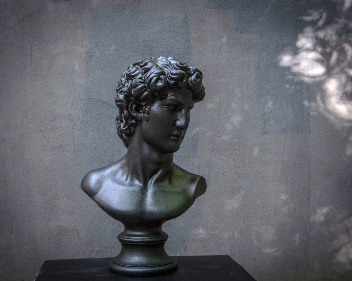 Male Bust Sculpture // Trendy Ancient Statue for Modern Home | Etsy