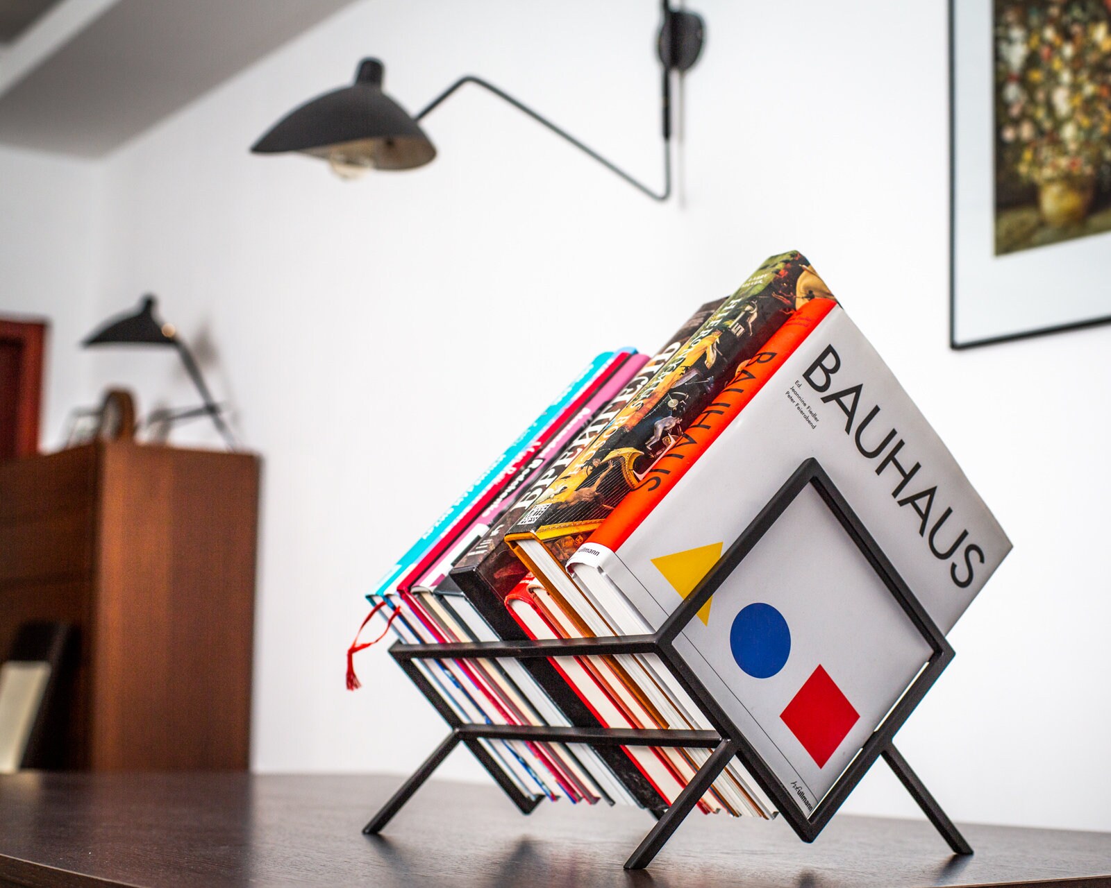 Minimalist book shelf // windowsill shelf // Display for coffee table books - Imagen 3 de 20
