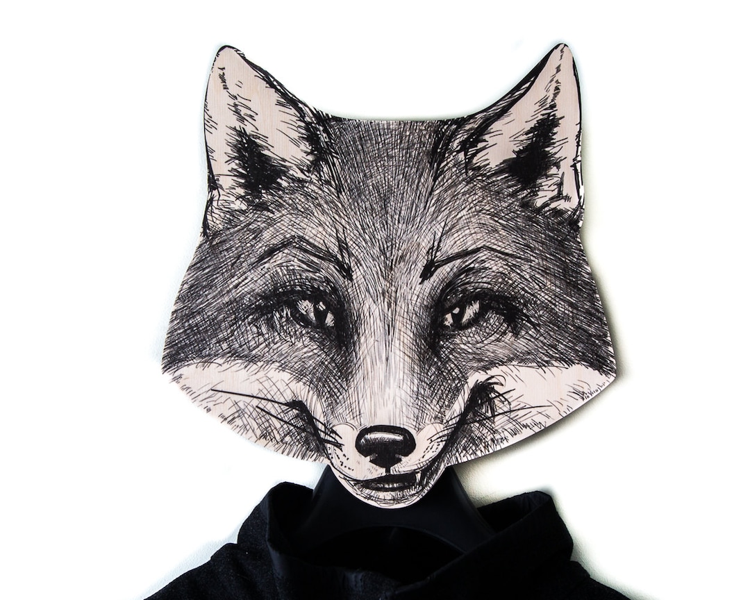 Unique Hook Hanger Mask Fox a Decorative Article for Your Creative Home or  Office 