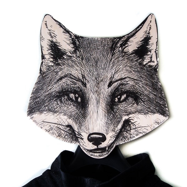 Unique hook - hanger - mask - Fox - a decorative article for your creative home or office