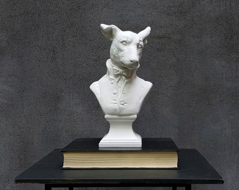 Dog Head Bust, Trendy Dog Decor 2023, Dog Statue, Dog Lover Gift, Man Cave Farmhouse Dog Decor, Dog Party Favor