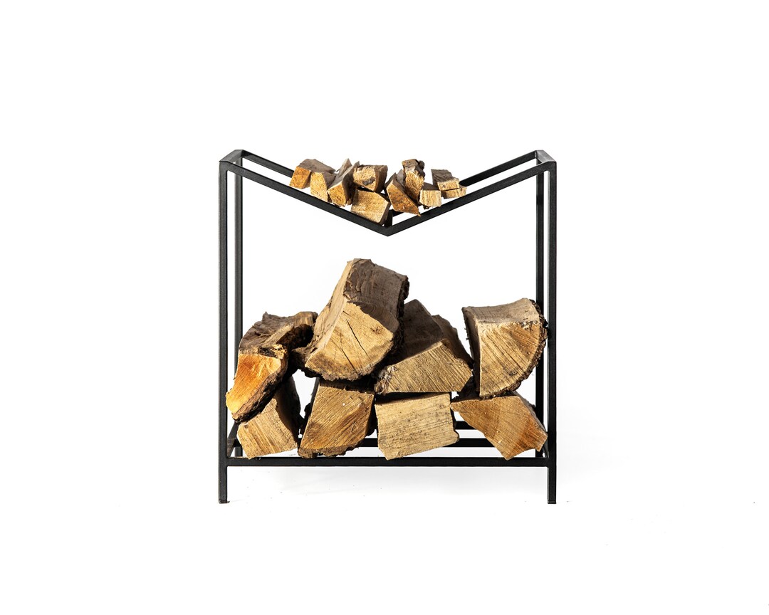 Log Holder // Minimalist Modern Firewood Storage Box Container for ...