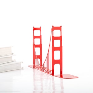 Metal Bookends, Golden Gate Bridge, Decor Gift for The San Franciscan, A San Francisco Housewarming Party image 3