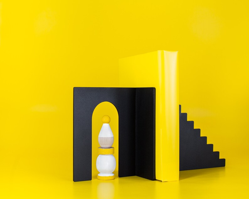 Heavy Metal Bookends Basic Shapes Etsy