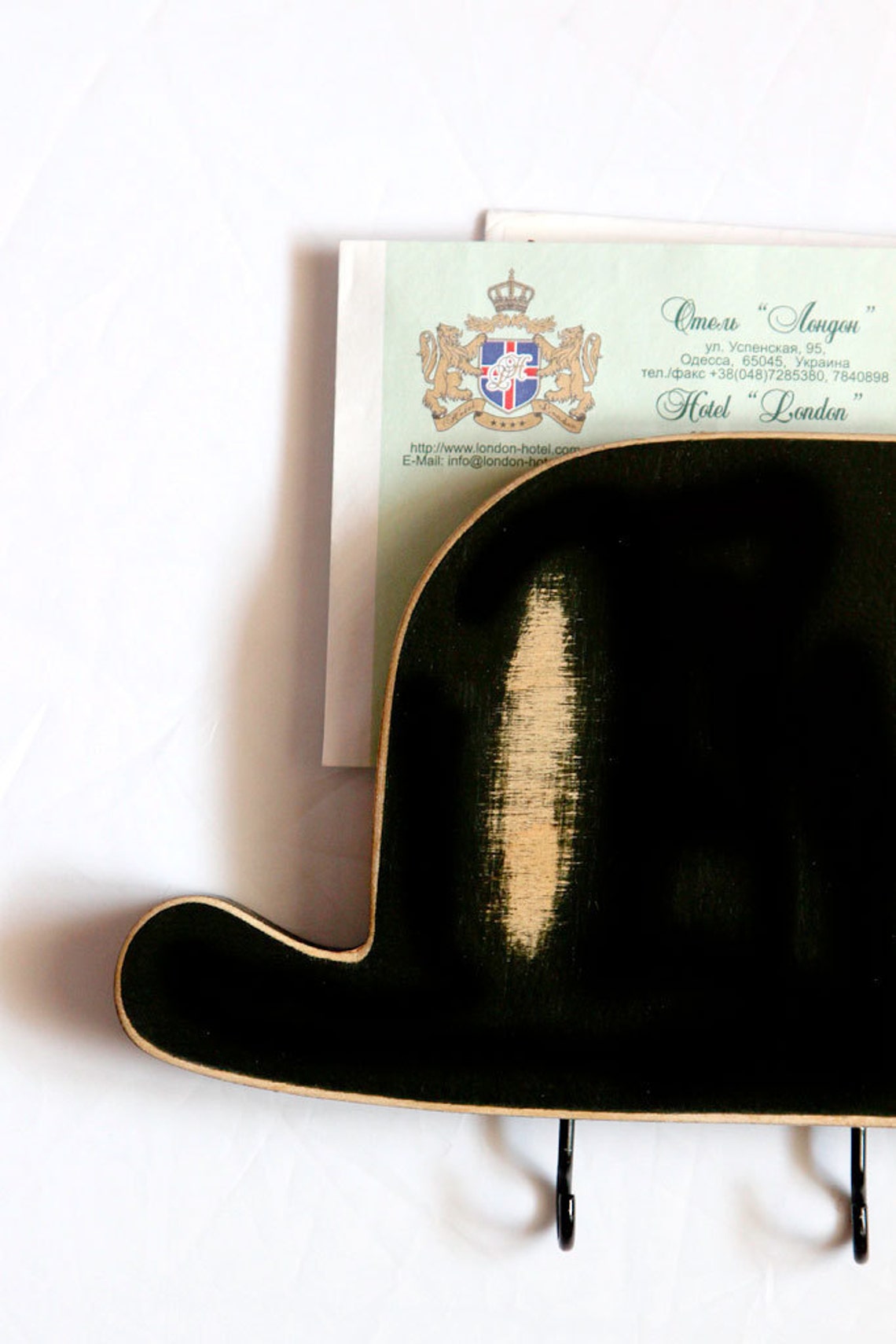 Bowler Hat Key Hook // Wooden Wall Organizer and Wall Shelf Etsy