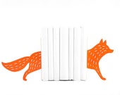 Nursery Trend Decor 2025, Fox Bookends, Girl Nursery Fox Decor, Boy Nursery Fox Theme, Scandi Style Kids Shelf Organizer