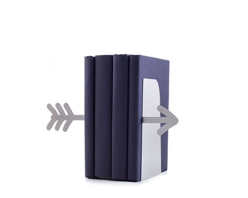 Unique Design Metal Bookends Arrow Black // Modern Home Decor Etsy